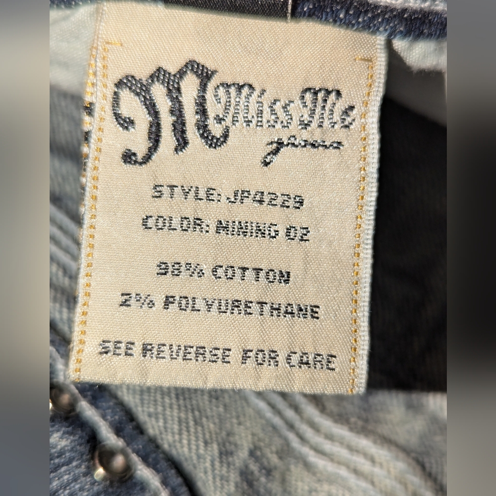 Miss Me Women's Boot Cut Jeans in Faded Blue - Picture 10 of 16